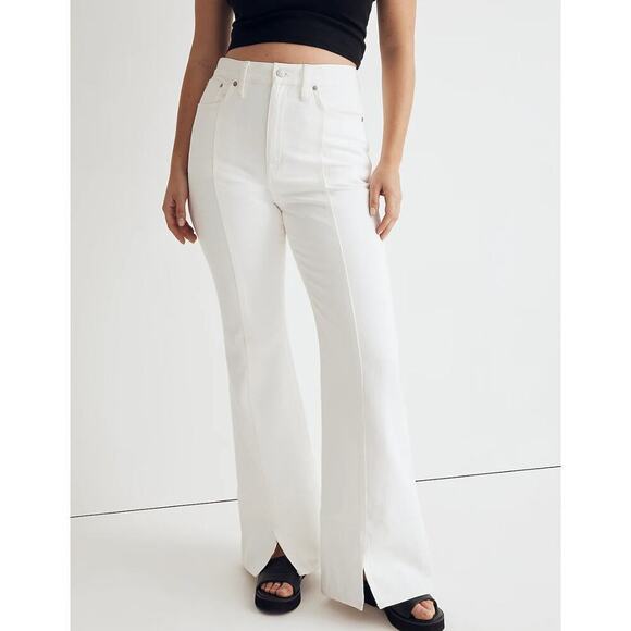 Madewell Denim - NEW Madewell Rigid High Rise Baggy Flare Jeans in Tile White